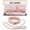 Sex & Mischief Peaches n CreaMe Fur Collar & Leash - Peach Restraint-SS09962