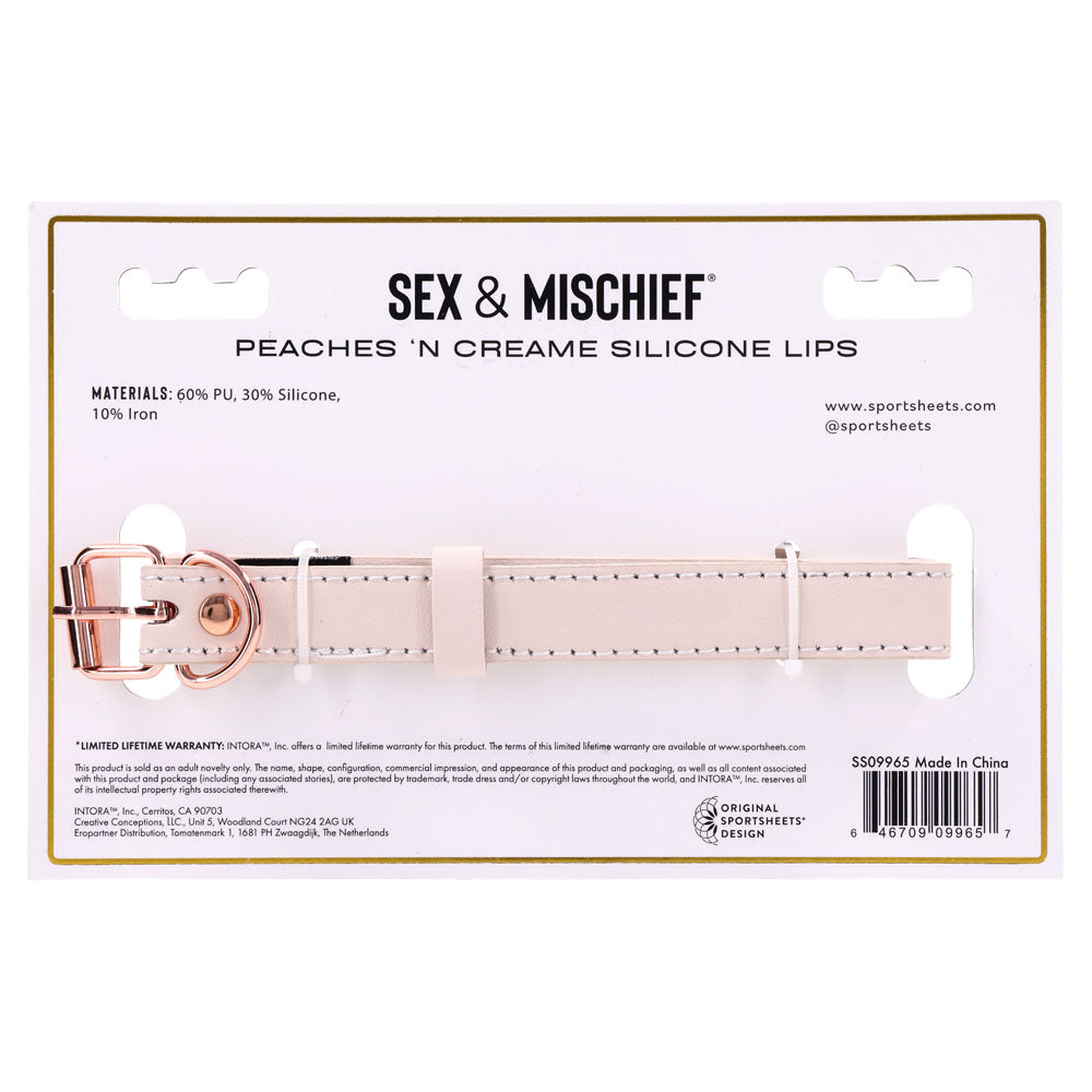 Sex & Mischief Peaches n CreaMe Silicone Lips - Peach Mouth Restraint-SS09965