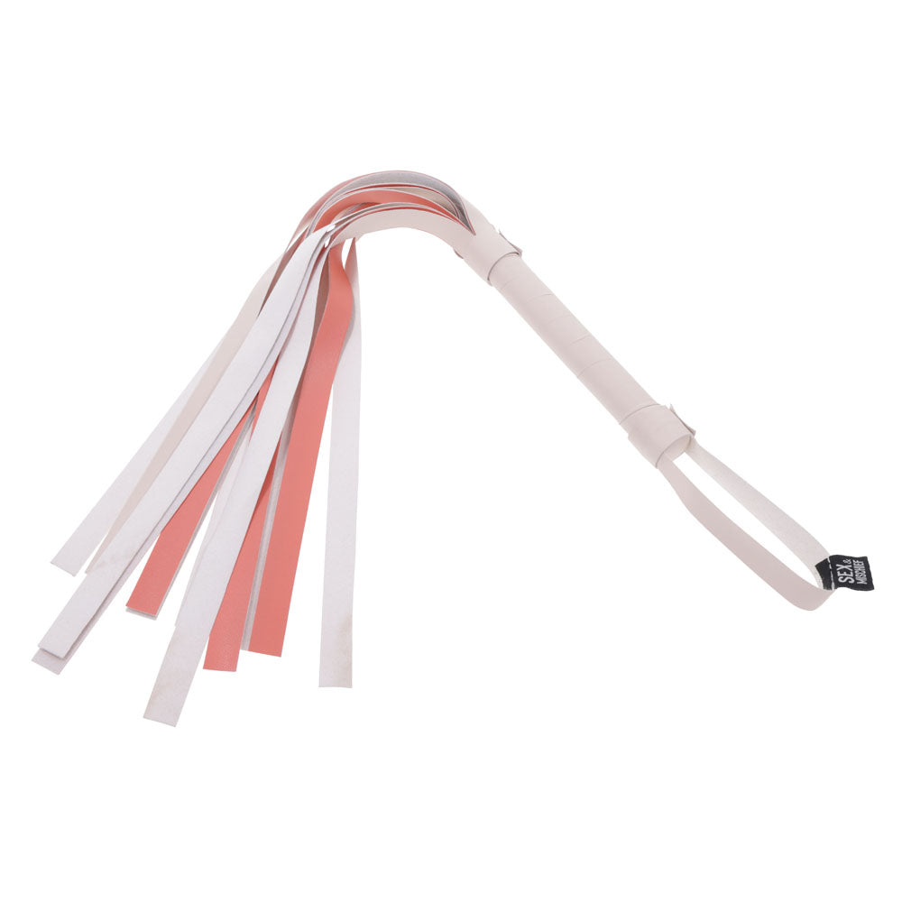 Sex & Mischief Peaches n CreaMe Stripe Flogger - Peach 80 cm Flogger Whip-SS09967