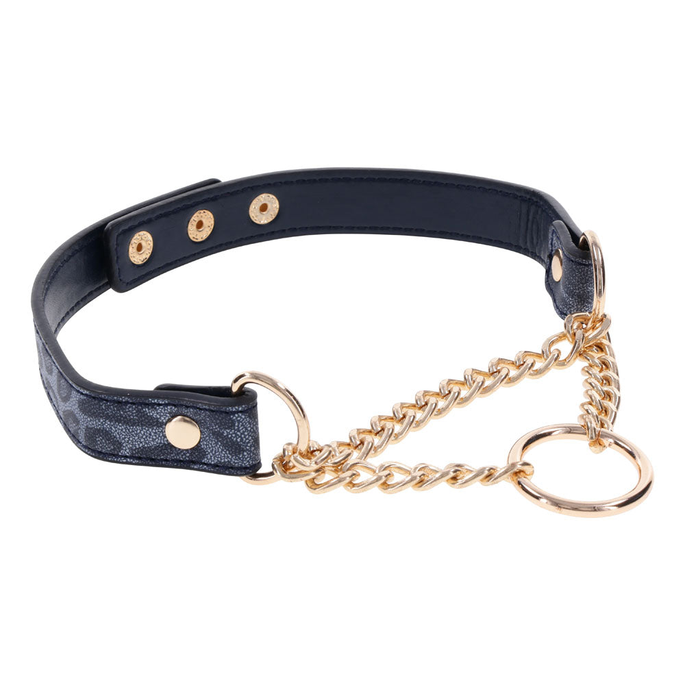 Sex & Mischief Cougar Day Collar - Navy Blue/Gold Collar-SS09974