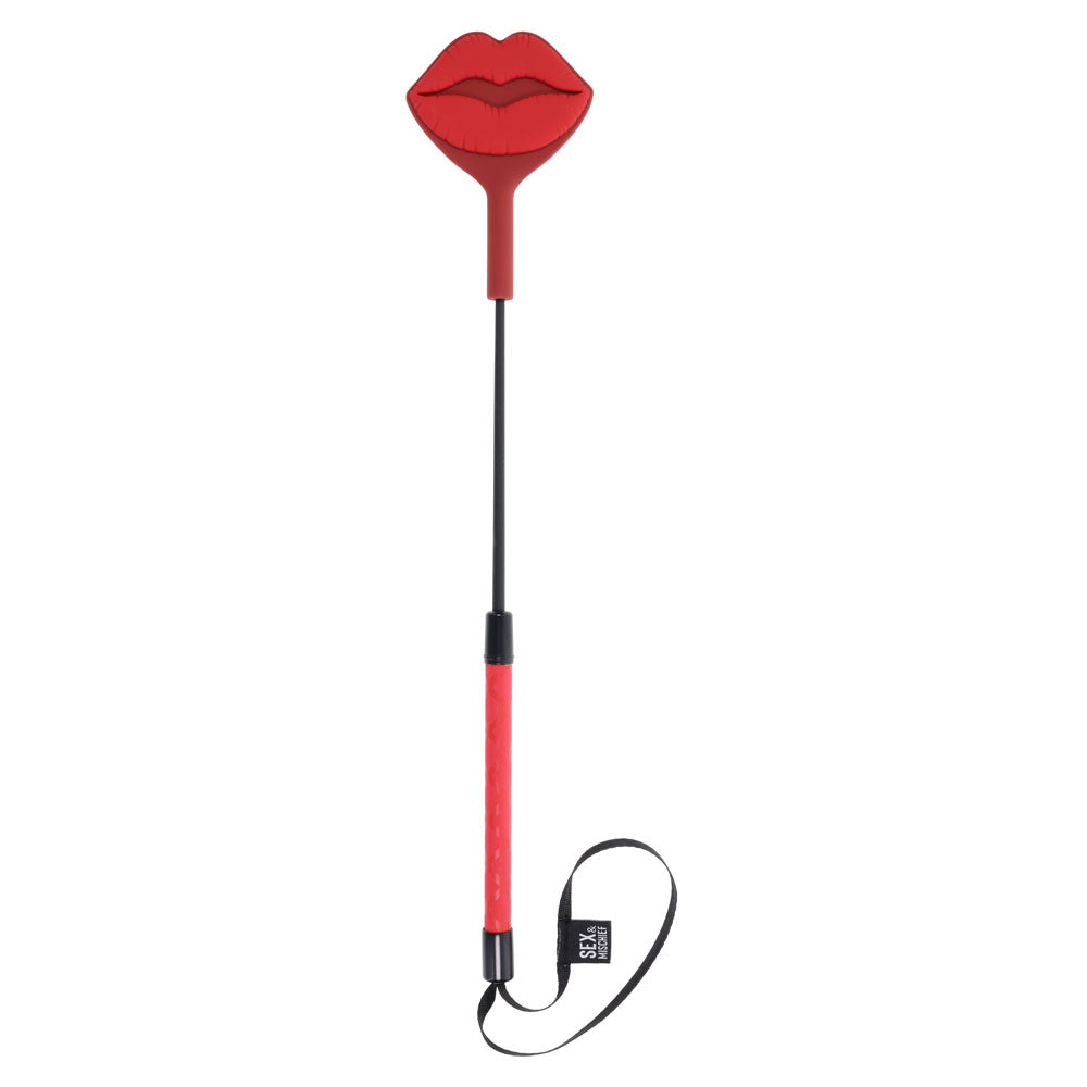 S&M Exs & Ohs Kiss Crop - Red Silicone Tipped Crop Whip-SS09980