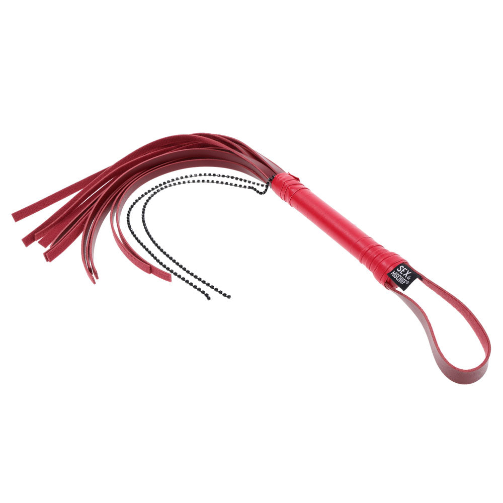 S&M Exs & Ohs Crystal Flogger - Red Flogger Whip-SS09988