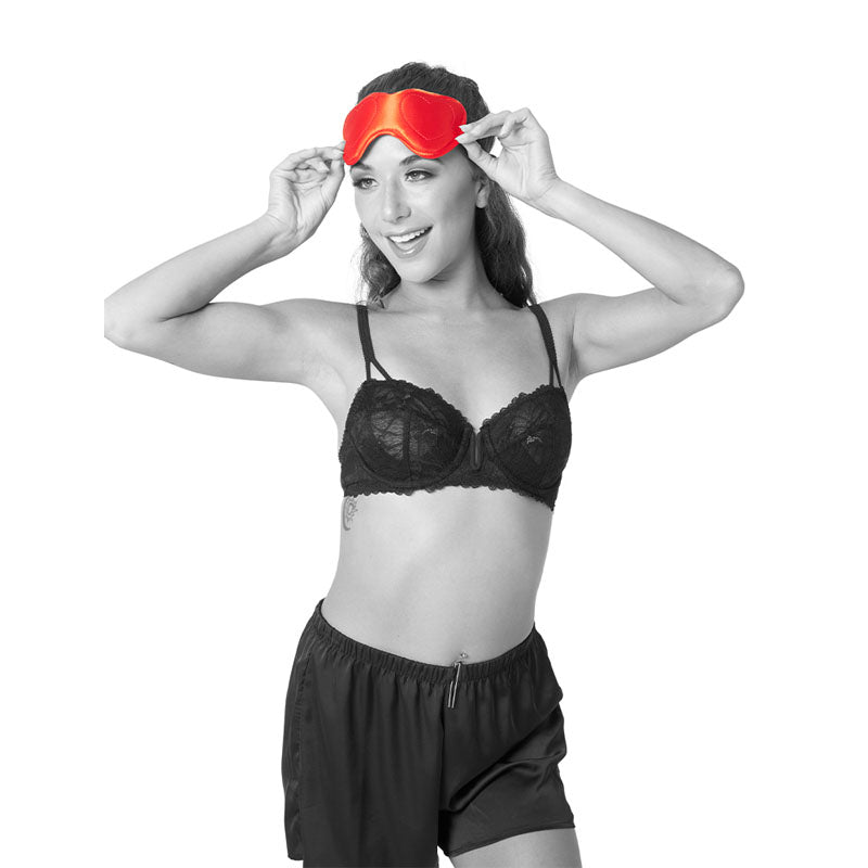 Sex & Mischief Amor Blindfold - Red Padded Blindfold-SS10005