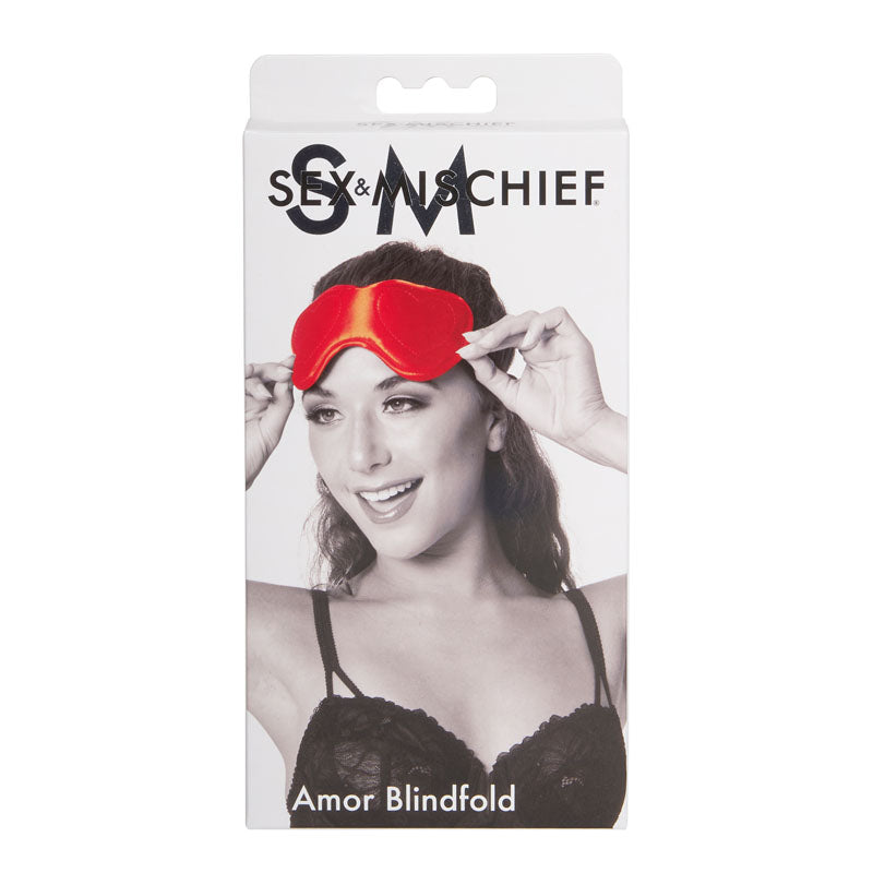 Sex & Mischief Amor Blindfold - Red Padded Blindfold-SS10005