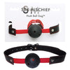 Sex & Mischief Hush Ball Gag - Black/Red Mouth Restraint-SS10022