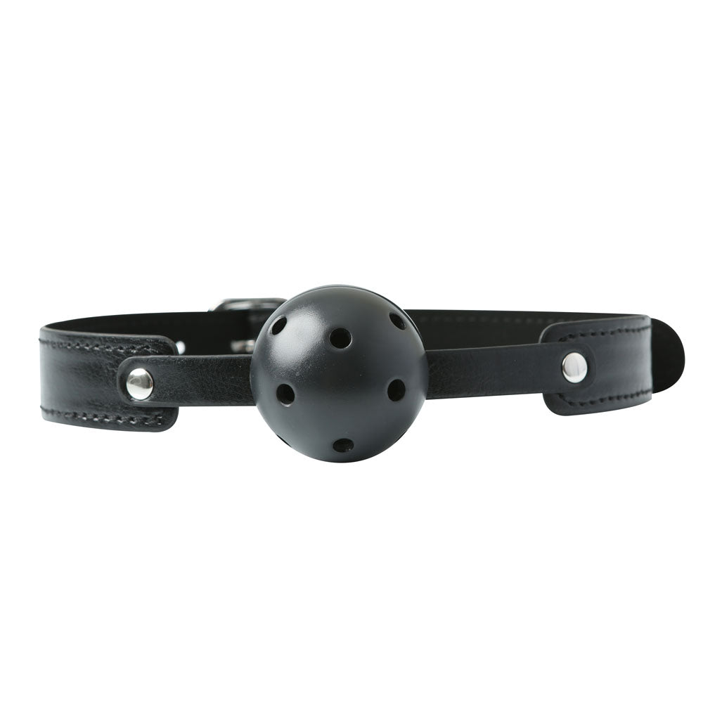 Sex & Mischief Breathable Ball Gag - Black Mouth Restraint-SS10023