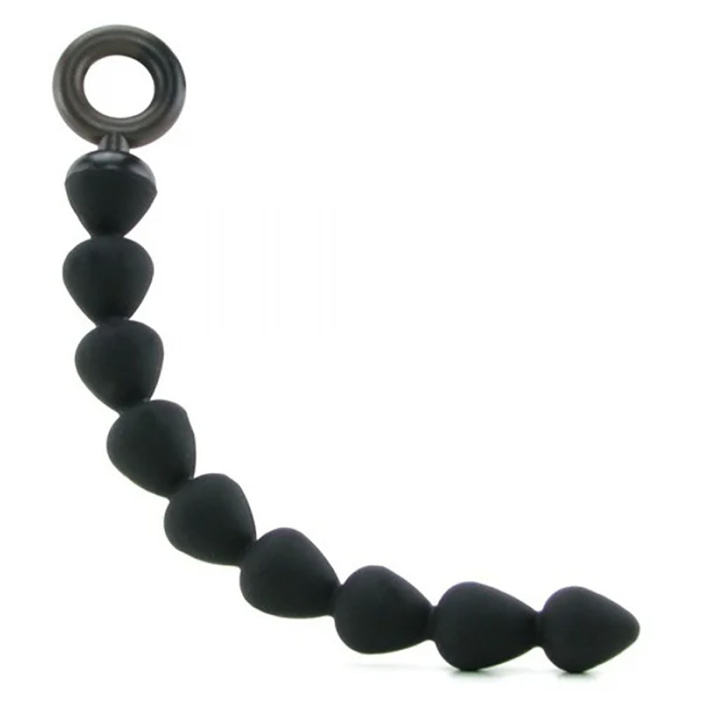 Sex & Mischief Silicone Anal Beads - Black - Black 22.9 cm Anal Beads-SS10074