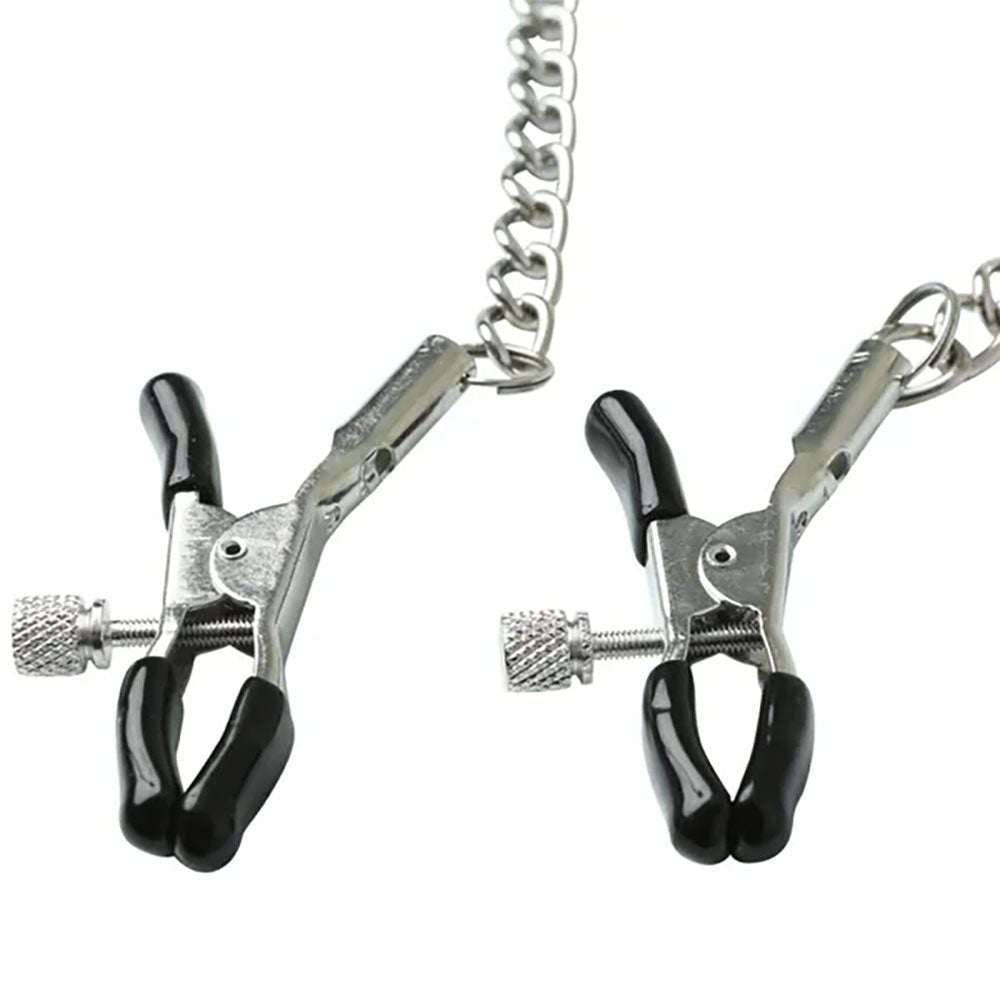 Sex & Mischief Chained Nipple Clamps - Nipple Clamps with 30 cm Chain-SS10089