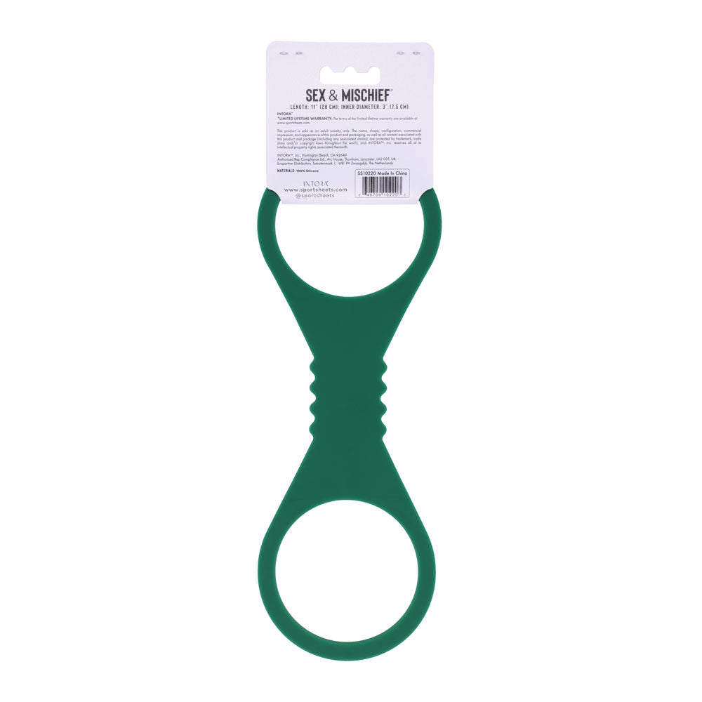 Sex & Mischief Indica Large Silicone Cuffs - Green Large Restraints - SS10220
