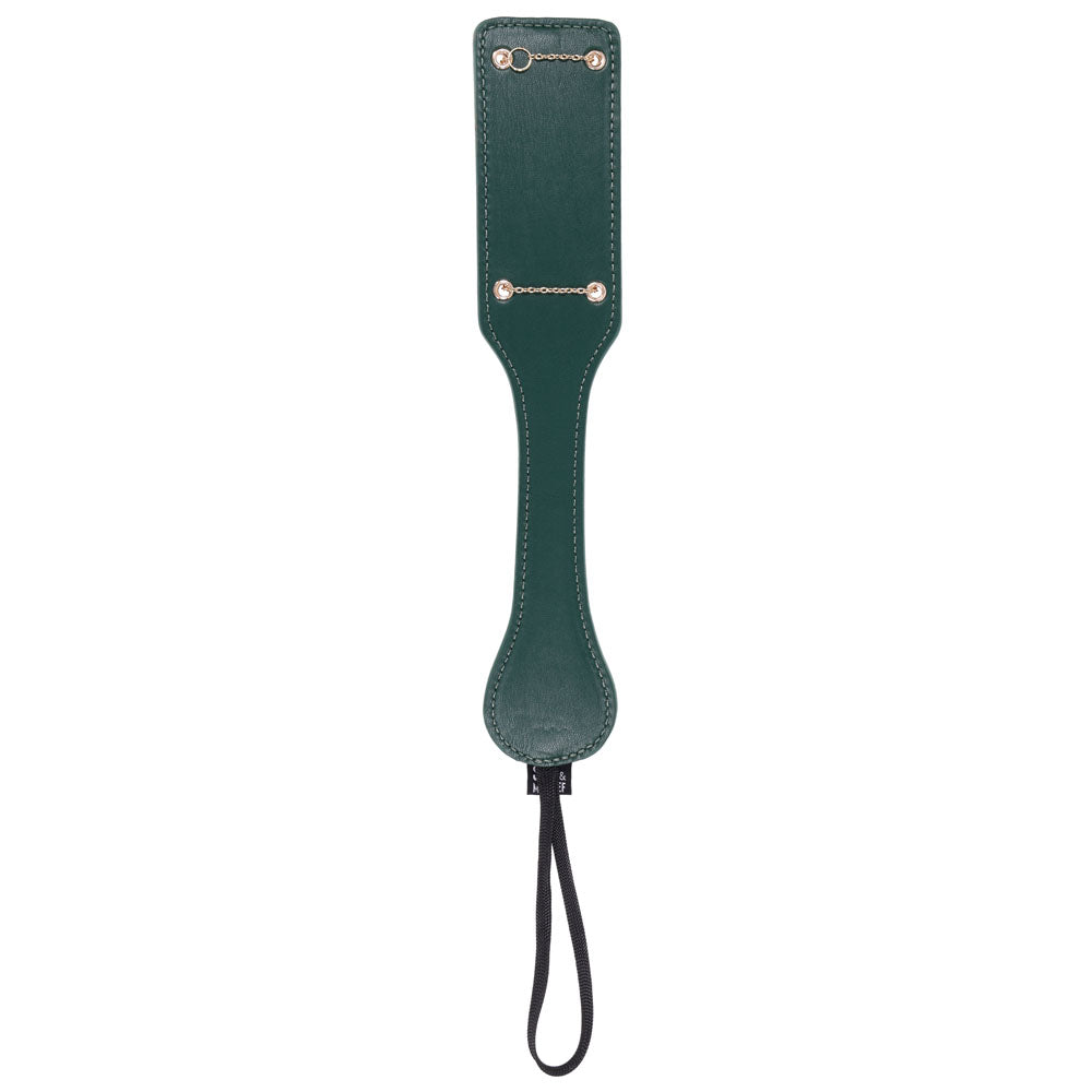Sex & Mischief Indica Chain Impressions Paddle - Green/Gold Spanking Paddle - SS10225