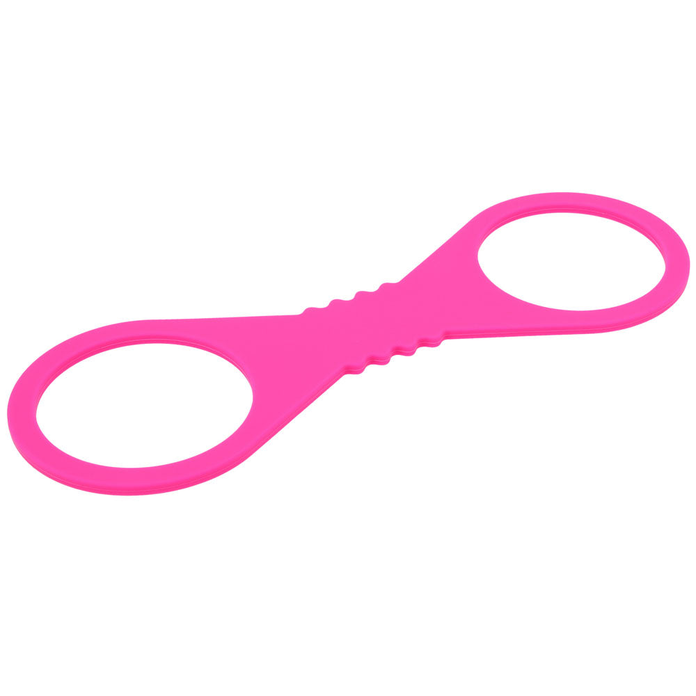 Sex & Mischief Large Hot Pink Silicone Cuffs - Hot Pink Large Restraints - SS10234