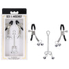 S&M Shadow Bell Nipple and Clit Jewelry - Metal Nipple Clamps and Clitoris Clamp