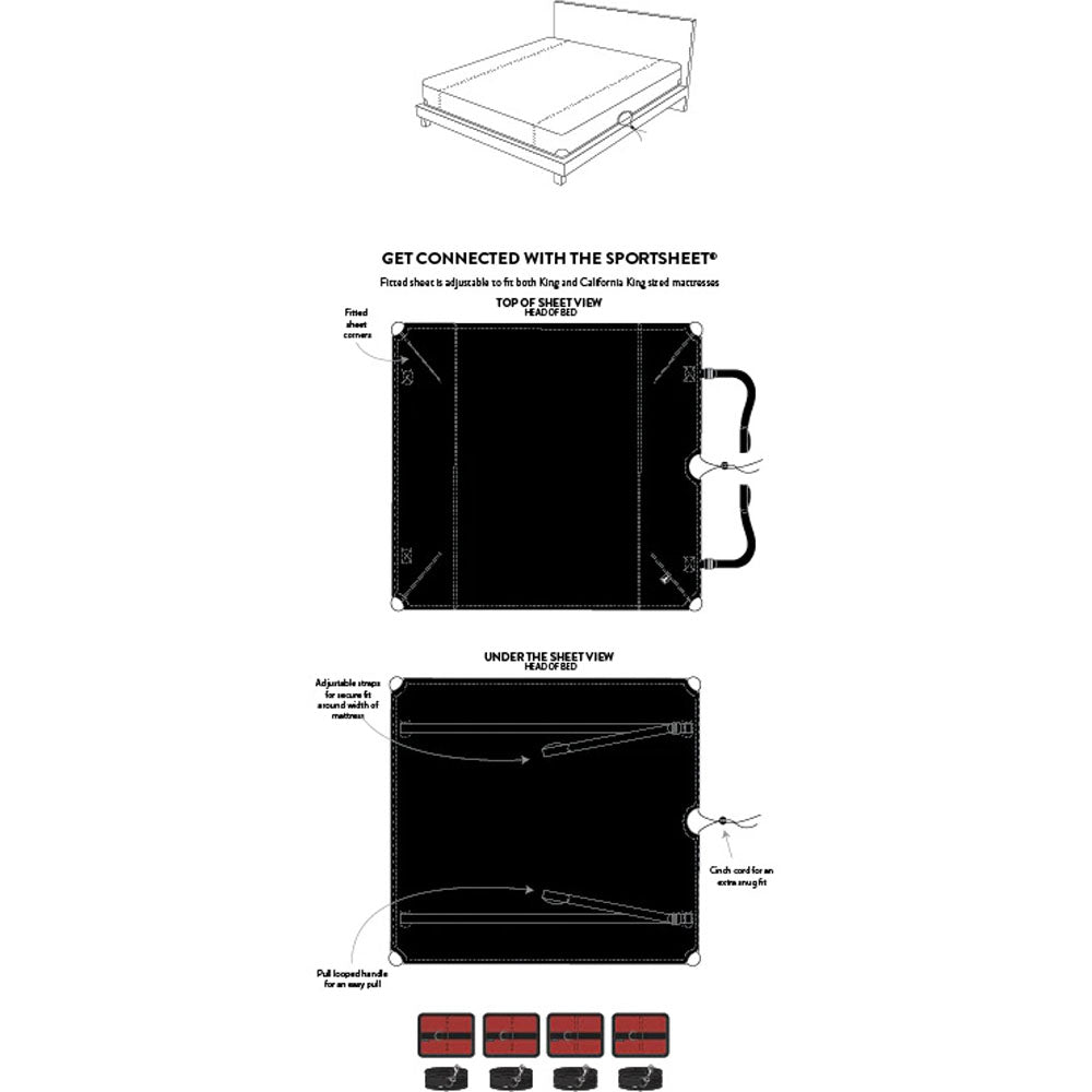 SPORTSHEETS The Sportsheet - King - Bed Restraint Play System - Fits King Size Bed-SS20001