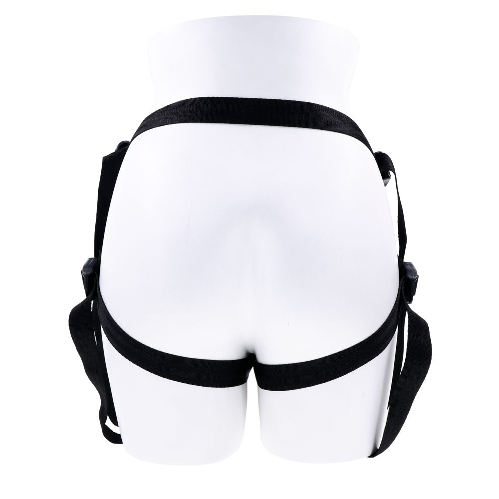 SPORTSHEETS Dual Desires Strap On - Black Adjustable Strap-On Harness (No Probe Included)-SS31003