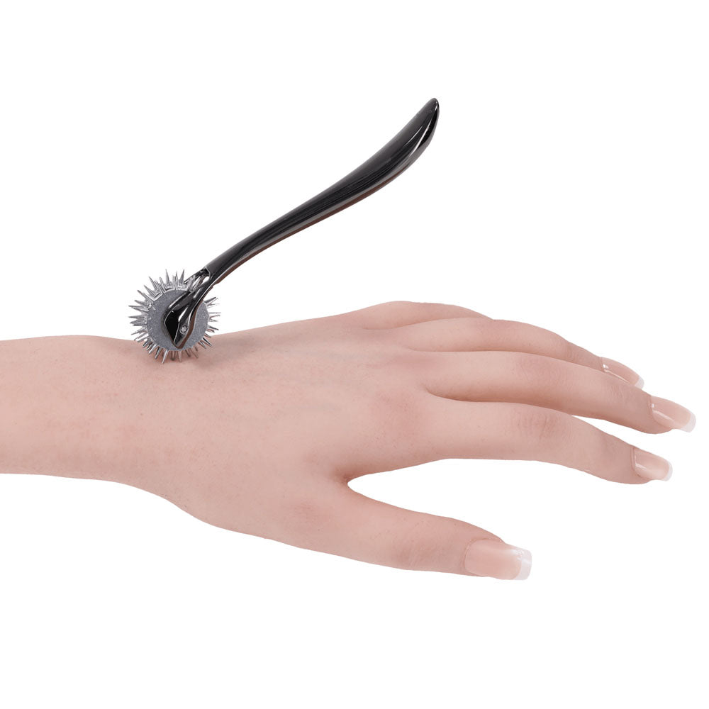SPORTSHEETS Signature Wartenberg Wheel - Black/Silver Sensation Play Item - SS68112