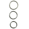 SPORTSHEETS Seamless Metal O-Ring 3 Pack - Metal Rings - Set of 3 Sizes