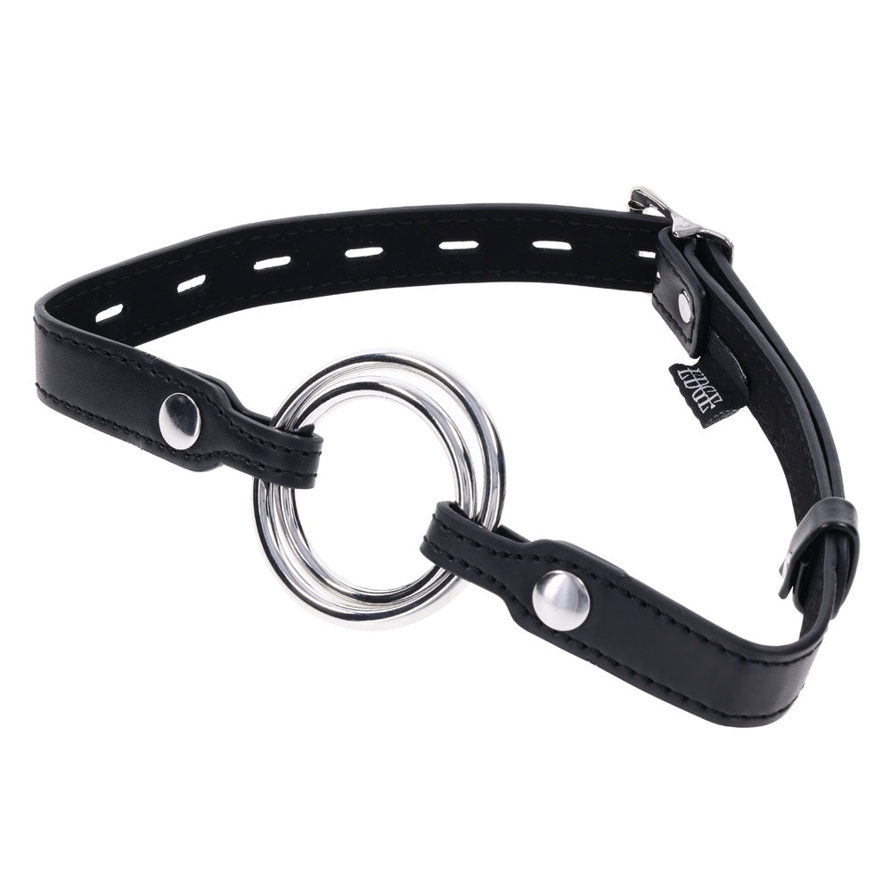 EDGE Interchangeable Ring Gag - Black Mouth Gag Restraint with 2 Interchangeable Pieces-SS98049