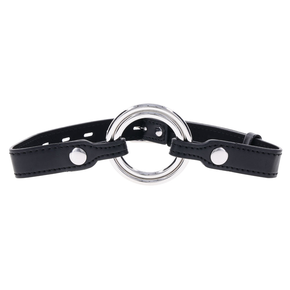 EDGE Interchangeable Ring Gag - Black Mouth Gag Restraint with 2 Interchangeable Pieces-SS98049