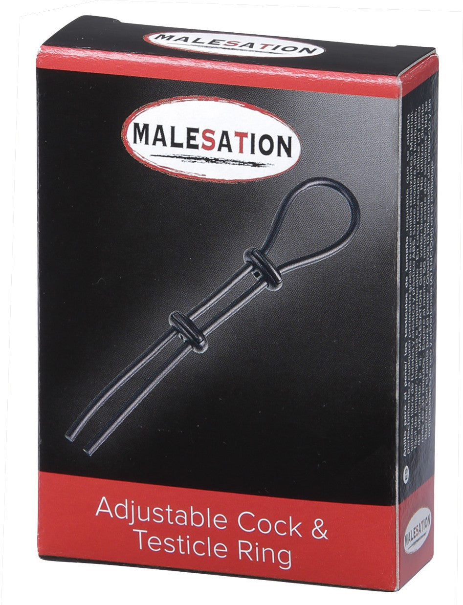MALESATION ADJUSTABLE COCK AND TESTICLE RING-ST31570