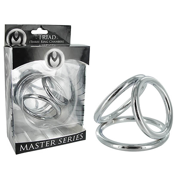 Master Series The Triad - Metal Chamber Cock and Ball Ring-ST385-M