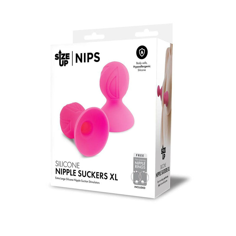 Size Up Silicone Nipple Suckers XL - Pink - Set of 2-SU103