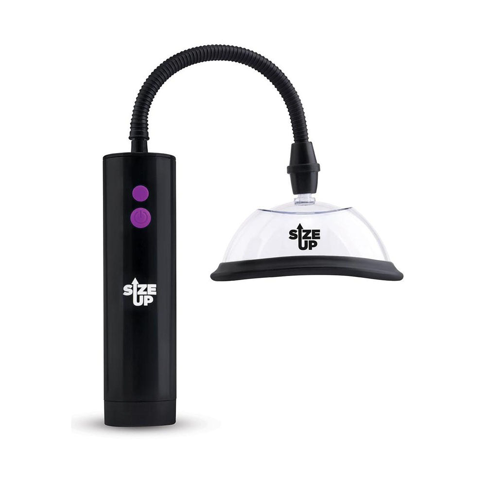 Size Up Rechargeable Power Plumper Pussy Pump - Clear USB Rechargeable Vagina Pump with Interchangeable Chambers-SU111