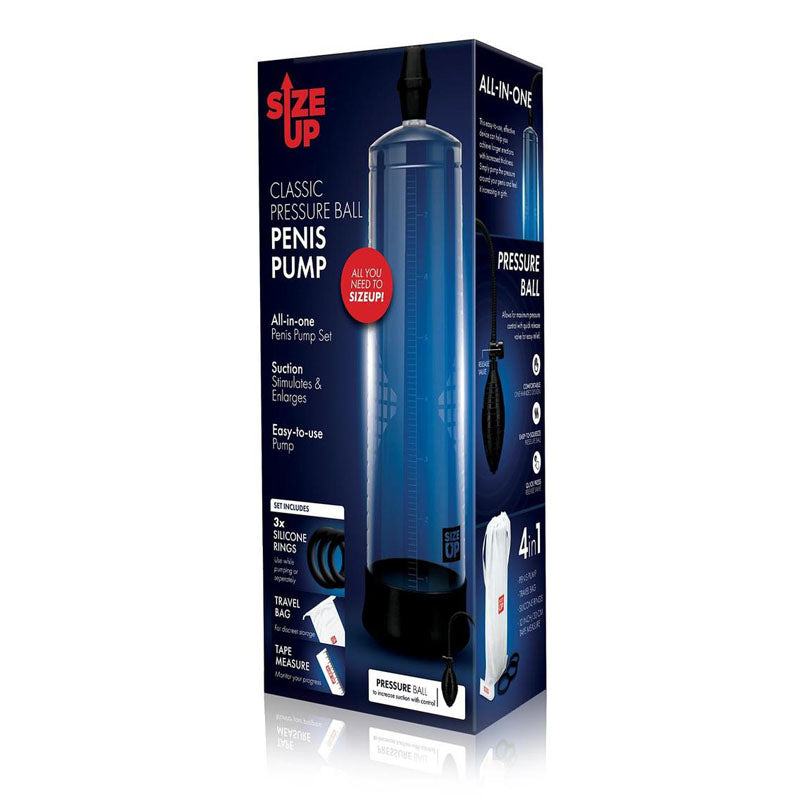 Size Up Classic Ball Penis Pump - Clear Penis Pump-SU300