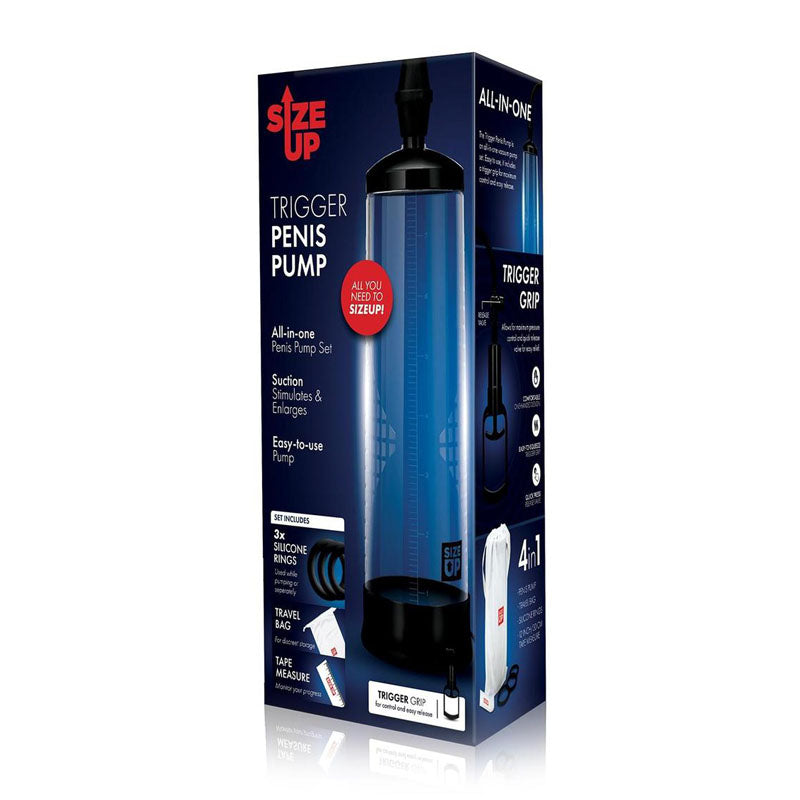 Size Up Trigger Penis Pump - Clear Penis Pump-SU301