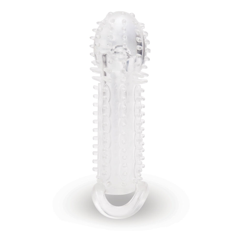 Size Up 1.5 Inch See-Thru Stretch Penis Extender - Clear 3.8 cm (1.5) Penis Extension Sleeve-SU405