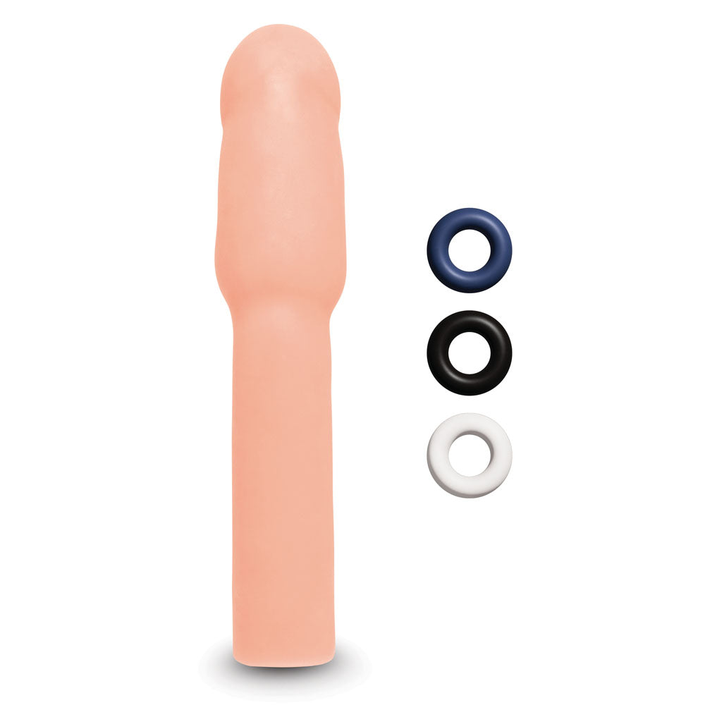 Size Up Realistic 4 Inch Penis Extender - Flesh 10.1 cm (4) Penis Extension Sleeve-SU407