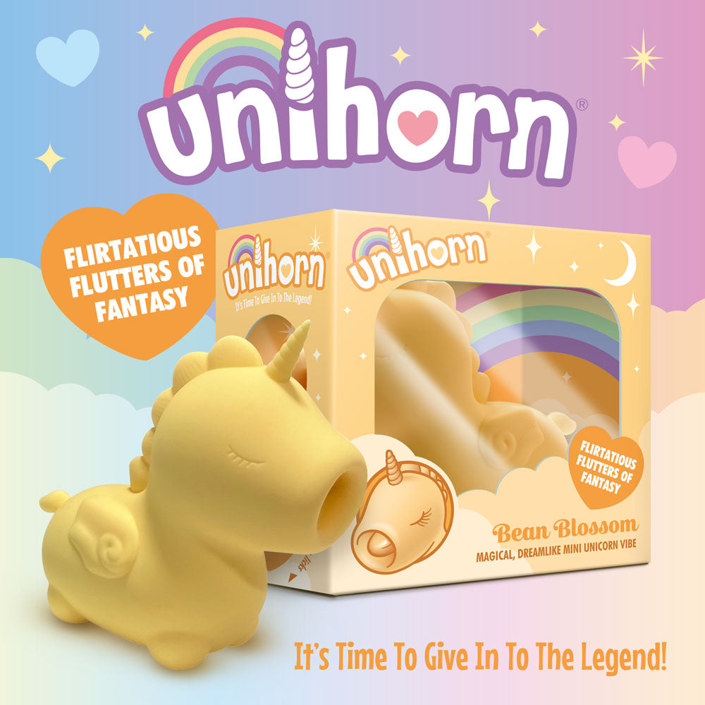 Unihorn - Bean Blossom - Yellow USB Rechargeable Flicking Stimulator-UNIBB