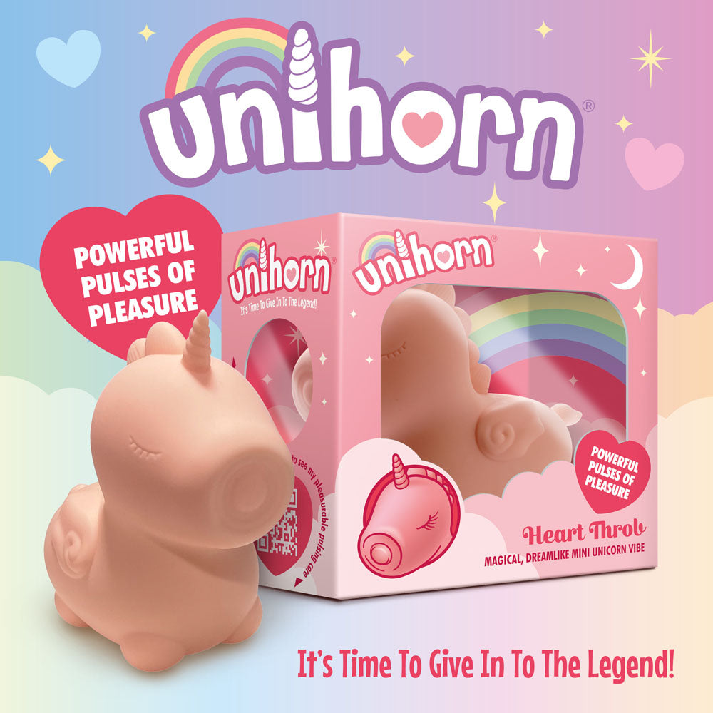 Unihorn - Heart Throb - Yellow USB Rechargeable Flicking Stimulator-UNIHT