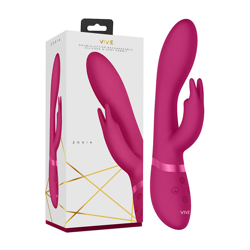 Vive Zosia - Pink 21.3 cm USB Rechargeable Rabbit Vibrator-VIVE016PNK