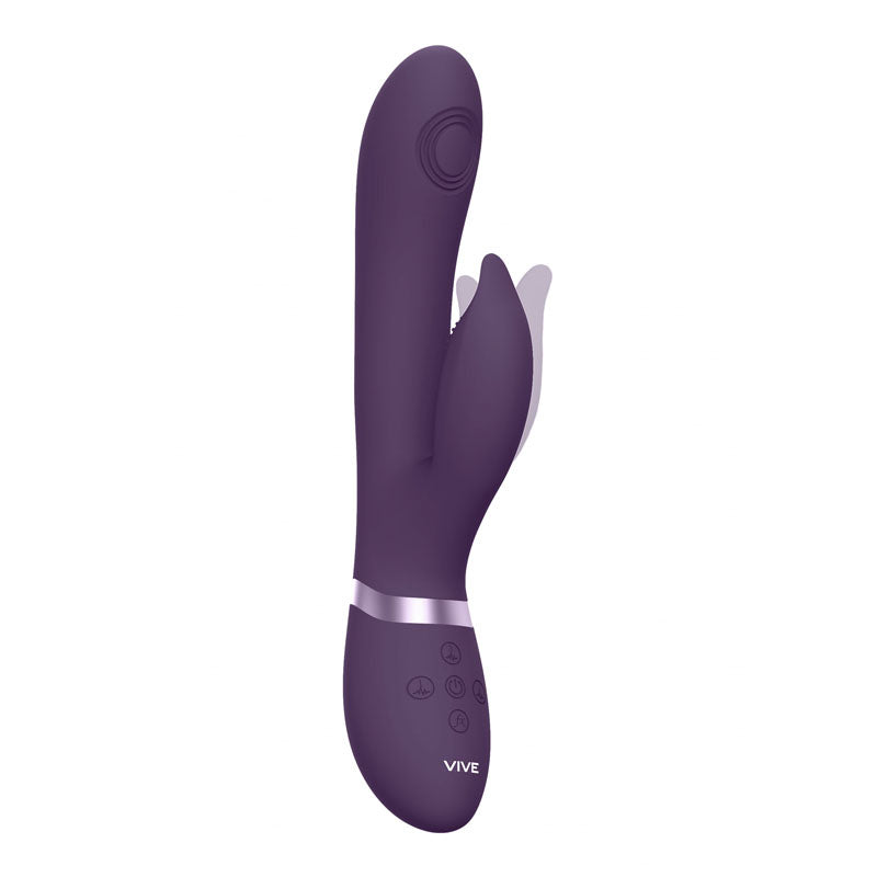 VIVE Aimi - Purple - Purple 22.3 cm USB Rechargeable Rabbit Vibrator-VIVE029PUR