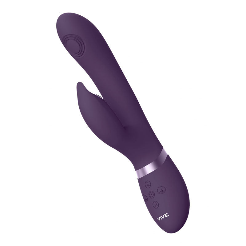 VIVE Aimi - Purple - Purple 22.3 cm USB Rechargeable Rabbit Vibrator-VIVE029PUR