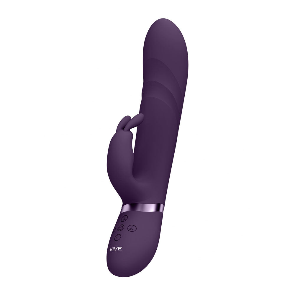 VIVE Nari - Purple - Purple 24.1 cm USB Rechargeable Rabbit Vibrator-VIVE053PUR