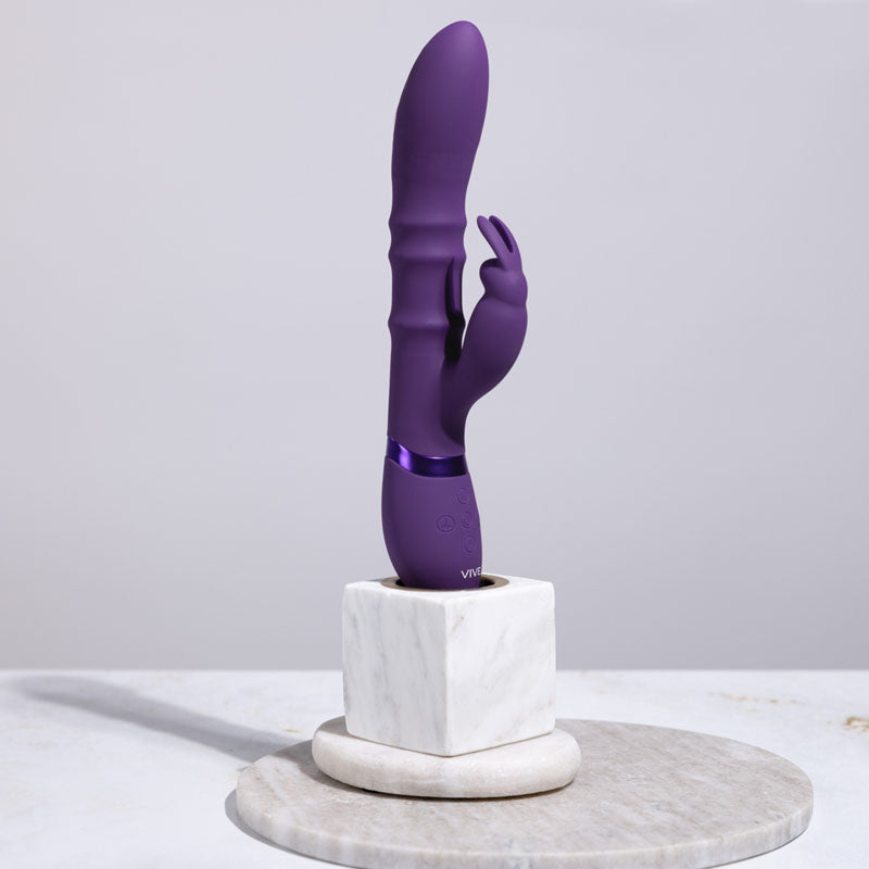 VIVE Sora - Purple - Purple 24.2 cm USB Rechargeable Rabbit Vibrator-VIVE054PUR