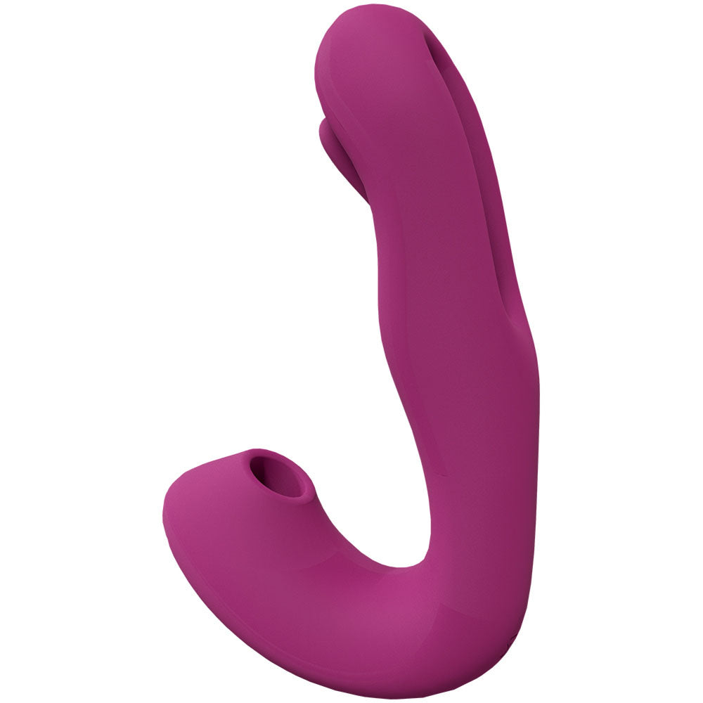 VIVE Yuna - Pink - Pink USB Rechargeable Flapping Vibrator with Air Pulsation-VIVE055PNK