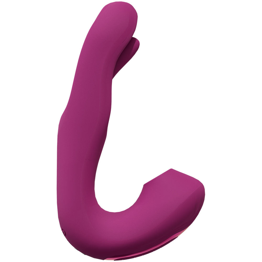 VIVE Yuna - Pink - Pink USB Rechargeable Flapping Vibrator with Air Pulsation-VIVE055PNK