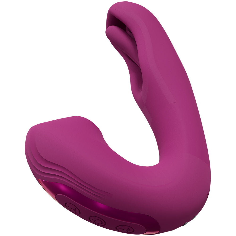 VIVE Yuna - Pink - Pink USB Rechargeable Flapping Vibrator with Air Pulsation-VIVE055PNK