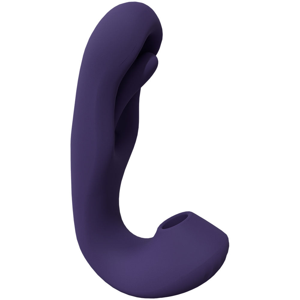 VIVE Yuna - Purple - Purple USB Rechargeable Flapping Vibrator with Air Pulsation-VIVE055PUR