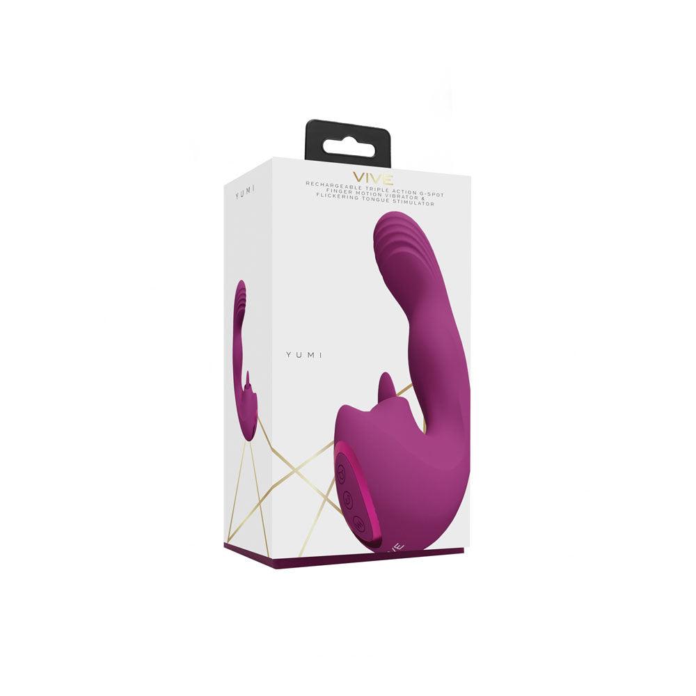 VIVE Yumi - Pink - Pink USB Rechargeable Triple Motor Vibrator-VIVE060PNK