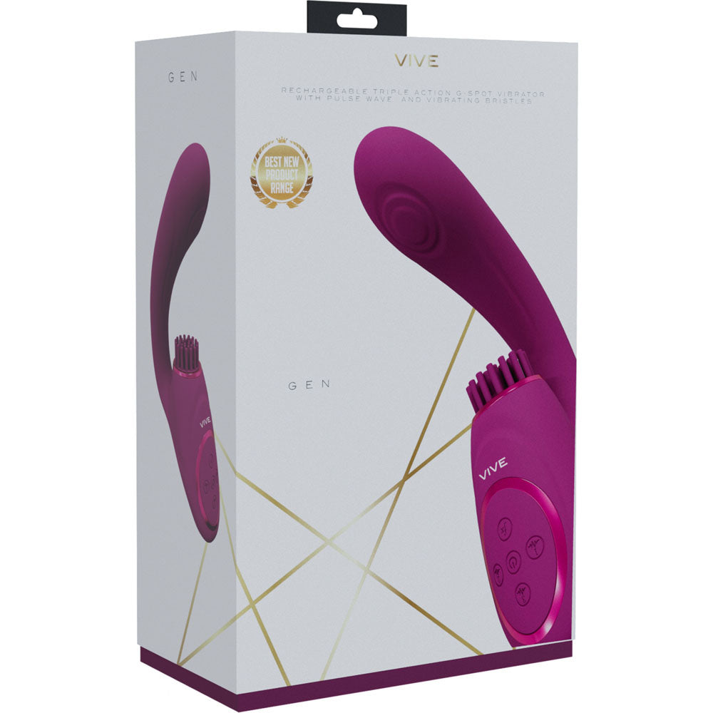 VIVE Gen - Pink - Pink USB Rechargeable Triple Motor Vibrator-VIVE061PNK