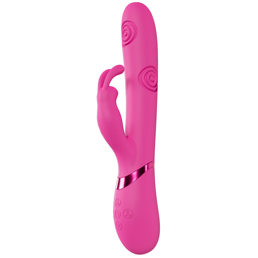 VIVE Mimi - Pink - Pink 25 cm USB Rechargeable Vibrating & Tapping Rabbit Vibrator-VIVE062PNK