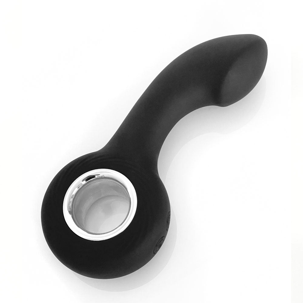 VERS Rechargeable Silicone P-Spot Vibe - Black 13 cm USB Rechargeable Prostate Massager-VRS-2201