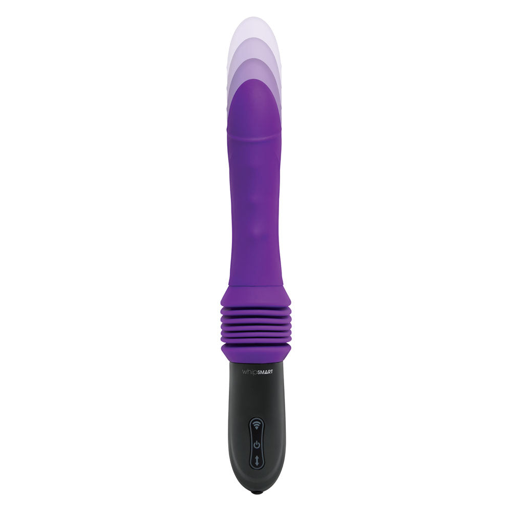 WhipSmart Thrusting Sex Machine - Purple 23 cm USB Rechargeable Thrusting Vibrator with Suction Mount-WS1065