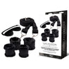 WhipSmart Fuzzy Bedroom Bondage Kit - Black Under The Bed Restraint Set - WS1072