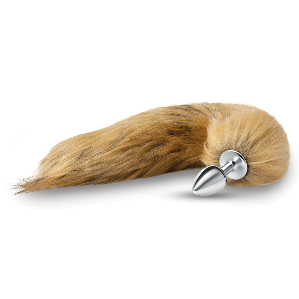 WhipSmart Furry Tales 14 Inch Brown Fox Tail - Metal 6.3 cm Butt Plug with Brown Fox Tail-WS3503