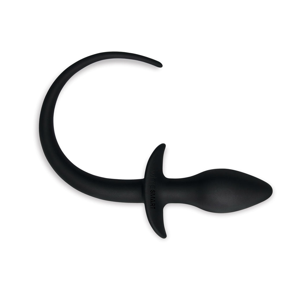 WhipSmart Furry Tales 3 Silicone Doggy Tail Butt Plug - Black 7.6 cm Butt Plug with Doggy Tail-WS3508