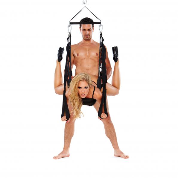 WhipSmart Pleasure Swing - Black Adjustable Swing-WS969-10